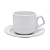 Xícara De Café Chá Com Pires 65ml Plus Branco Cerâmica Oxford - Imagem 1