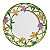 Jogo De Pratos Sobremesa 21cm Kit 6 Peças Campos Cerâmica Decorada Floral Alleanza - Imagem 4