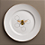 Prato De Sobremesa 19cm Abelha Porcelana Decorada Borda Marrom - Imagem 4