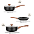 Jogo de Panelas Antiaderente Cerâmica Kit 5 Peças Alumínio Black - Imagem 3