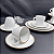 Jogo Xícaras De Chá Café Com Pires Kit 8 Peças 200ml Rustico Borda Marrom Porcelana Tramontina - Imagem 10
