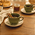 Xicara de Chá Café Com Pires 250ml Cerâmica Tropical Leaves Alleanza - Imagem 6