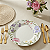 Prato Raso Jantar Lelis 29cm Refeição Cerâmica Decorado Floral Alleanza - Imagem 2
