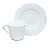 Xicara De Chá Café Com Pires 185ml Porcelana BrancaTramontina - Imagem 1