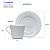Xicara De Chá Café Com Pires 185ml Porcelana BrancaTramontina - Imagem 2