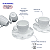 Xicara Cha Cafe Com Pires 200ml Fogli Porcelana Decorada Tramontina - Imagem 3