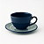 Xícara de Chá Com Pires 200ml  Cerâmica Unni Oceânica Alleanza - Imagem 1