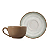 Kit 6 Xicaras De Chá Café Macchiato C/ Pires 250ml  Cerâmica Durban  Alleanza - Imagem 1