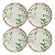 Jogo de Prato Raso Jantar Refeição 29 cm Kit 4 Pçs Tropical Leaves Alleanza - Imagem 1