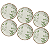 Jogo de Prato Raso Jantar Refeição 29 cm Kit 6 Pçs Tropical Leaves Alleanza - Imagem 1