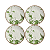 Jogo de Prato Sobremesa 21 cm Kit 4 Pçs Tropical Leaves Alleanza - Imagem 1