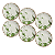 Jogo de Prato Sobremesa 21 cm Kit 6 Pçs Tropical Leaves Alleanza - Imagem 1
