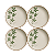 Jogo de Prato Fundo 25cm  Kit 4 Pçs Tropical Leaves Alleanza - Imagem 1