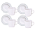 Jogo Xícaras De Chá Com Pires Kit 4 Peças 185ml Porcelana Monocroma Tramontina - Imagem 1