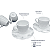 Jogo Xícaras De Cappuccino Com Pires Kit 6 Peças 200ml Porcelana Fogli Tramontina - Imagem 5
