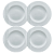 Jogo De Pratos Sobremesas 21cm Kit 4 Peças Monocroma Porcelana Decorada Tramontina - Imagem 1