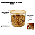 Pote Vidro Hermético c/ Tampa De Bambu Mantimentos 800ml Alimentos Quadrado - Imagem 2