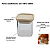 Pote Vidro Hermético c/ Tampa De Bambu Mantimentos 150ml Alimentos Quadrado - Imagem 2