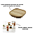 Pote Vidro Hermético c/ Tampa De Bambu Mantimentos 150ml Alimentos Quadrado - Imagem 4