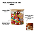Pote Vidro Hermético c/ Tampa De Bambu Mantimentos 450ml Alimentos Quadrado - Imagem 2