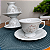 Xícara de Chá com Pé e Pires Porcelana Decorada Schmidt Eterna - Imagem 5