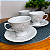 Xícara de Chá com Pé e Pires Porcelana Decorada Schmidt Eterna - Imagem 4
