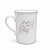 Caneca Xícara Chá 240ml Chocolate Porcelana Eterna Schmidt - Imagem 1