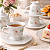 Xícara de Chá Café 200ml com Pé e Pires Encanto Porcelana Schmidt - Imagem 2