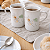Caneca Xícara Chá 240ml Chocolate Porcelana Encanto Schmidt - Imagem 2