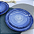 Prato Sobremesa 21cm Esfera Azul Porcelana Decorada Schmidt - Imagem 3