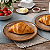 Prato Sobremesa 21cm Esfera Marrom Porcelana Decorada Schmidt - Imagem 4