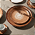 Prato Raso Jantar 27cm Esfera Marrom Porcelana Decorada Schmidt - Imagem 3