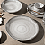 Prato Raso Jantar 27cm Esfera Cinza Porcelana Decorada Schmidt - Imagem 8