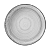 Prato Raso Jantar 27cm Esfera Cinza Porcelana Decorada Schmidt - Imagem 1
