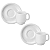 Xicara De Cafe Com Pires 70ml Cilindrica Porcelana Branca Schmidt - Imagem 8