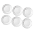 Kit 6 Pratos de Sobremesa 19cm Cilíndrica Schmidt Porcelana Branca - Imagem 1