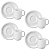 Kit 4 Xícaras de Café 70ml com Pires Cilíndrica Schmidt Porcelana - Imagem 1