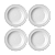 Kit 4 Pratos Fundos Sopa 23cm Porcelana Cilíndrica Schmidt - Imagem 1