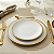 Prato Raso Jantar Borda Dourada Ouro 19cm Porcelana Paddy Luxo Wolff - Imagem 2