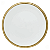 Prato Raso Jantar Borda Dourada Ouro 19cm Porcelana Paddy Luxo Wolff - Imagem 1