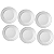 Kit 6 Pratos Rasos Jantar 26cm Cilíndrica Schmidt Porcelana Branca - Imagem 1