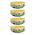 Jogo de Bowls Kit 4 Peças Tigela 620ml 15cm Siena Eucalipto Cerâmica Florarte - Imagem 1