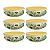 Jogo de Bowls Kit 6 Peças 620ml 15cm Siena Eucalipto Cerâmica Florarte - Imagem 1
