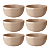 Jogo de Bowls Kit 6 Peças Órion 610ml 15cm Cerâmica Areia Florarte - Imagem 1