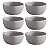Jogo de Bowls Kit 6 Peças Órion 610ml 15cm Cerâmica Cinza Florarte - Imagem 1