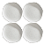 Jogo de Pratos Rasos Kit 4 Peças Órion 26cm Cerâmica Off White Florarte - Imagem 1