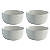Jogo de Bowls Kit 4 Peças Órion 610ml 15cm Cerâmica Off White Florarte - Imagem 1