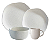 Aparelho de Jantar Kit 24 Peças Órion Cerâmica Off White Florarte - Imagem 1