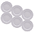 Jogo de Pratos Rasos Kit 6 Peças Gerbera 27cm Melamina Branco Lyor - Imagem 1