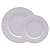 Jogo de Pratos Kit 8 Peças Gerbera Branco Melamina Lyor - Imagem 1